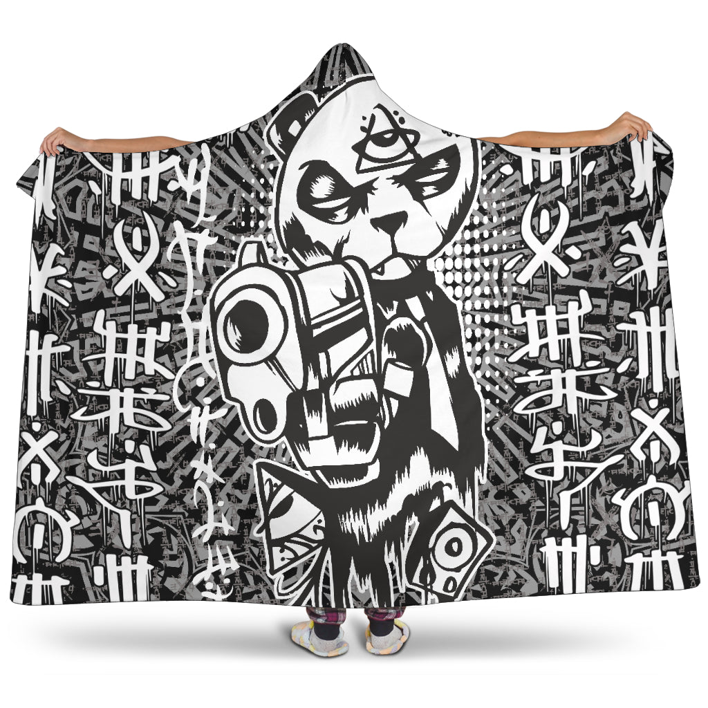 Panda Glock Hoodie Blanket
